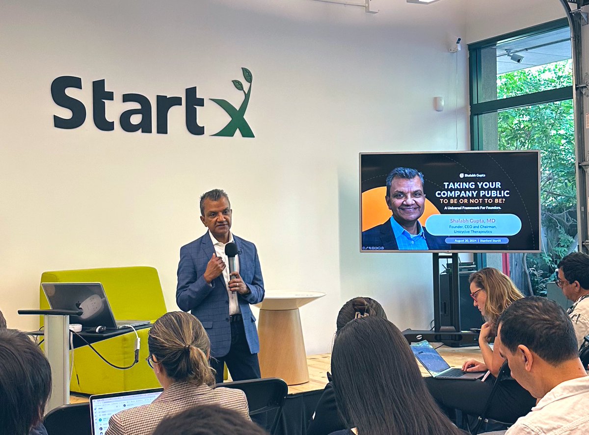 TorroStephen's tweet photo. Great talk: “Founding to IPO” at @StartX, three keys, 1) “focus on your deck of cards” 2) IPO is not a destination, it’s part of the journey, 3) Understand the market dynamics around what your doing

#founders #startups https://t.co/ViQO5LniRW