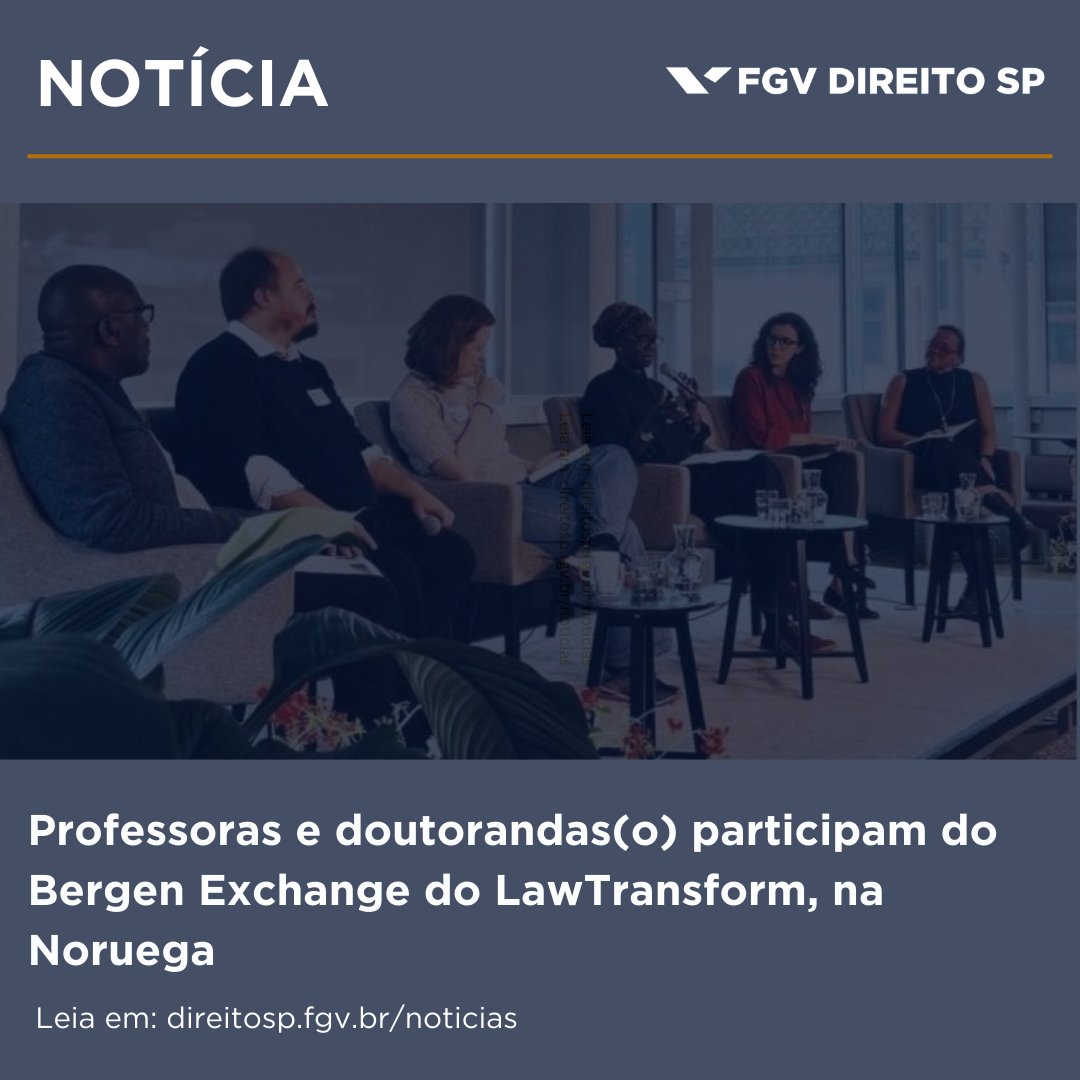 Bergen Exchanges é uma semana de discussões públicas que examina os usos estratégicos do Direito e da lei e como as instituições jurídicas funcionam como arenas de contestação política (lawfare).
Saiba mais pelo link: direitosp.fgv.br/noticias/profe…