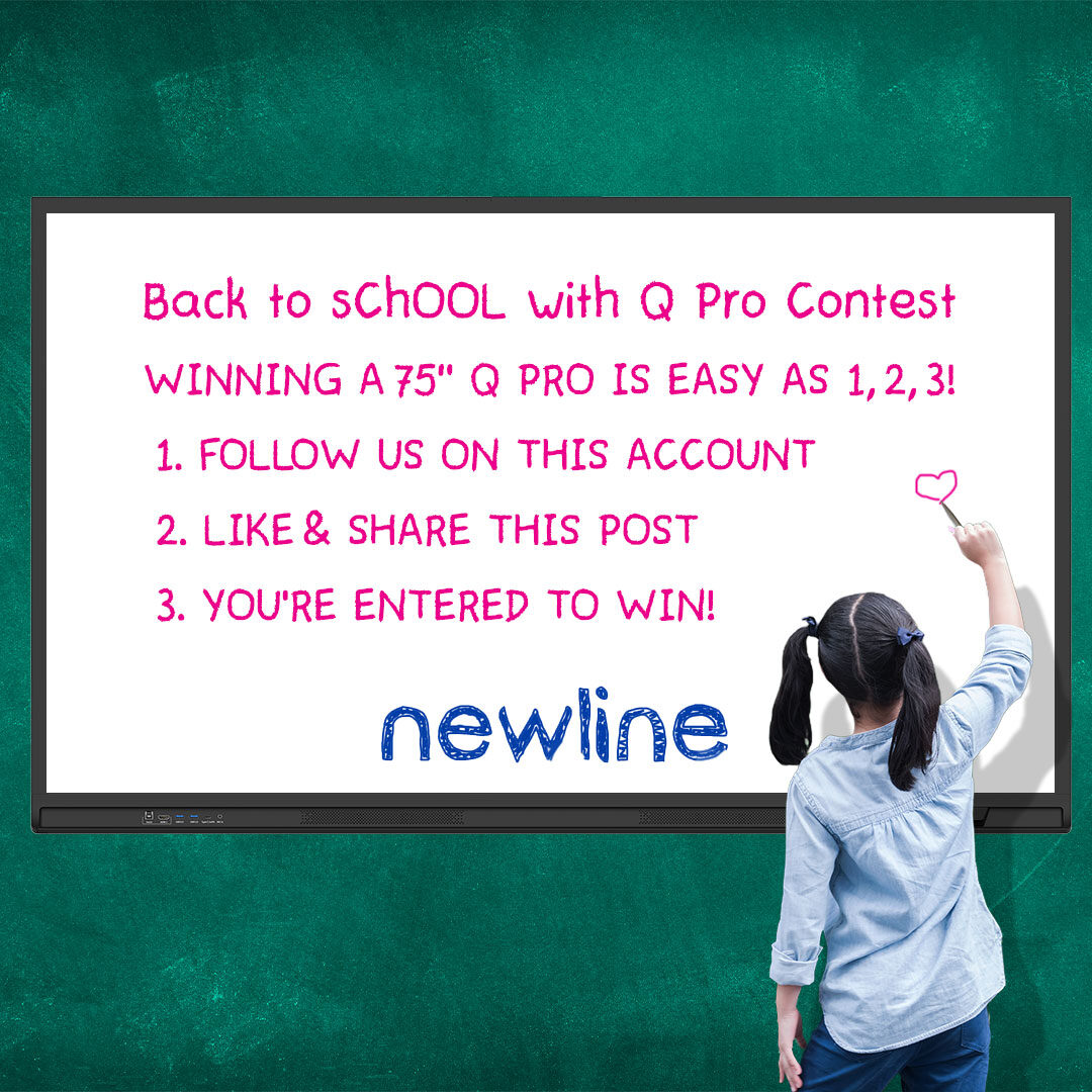 Last call! We're giving away a 75" Q Pro to one lucky follower! All you need to do to be entered to win is to follow <a href="/NewlineIDEAMAX/">Newline Interactive – Americas</a> on X, then like &amp; share this post. That's it!