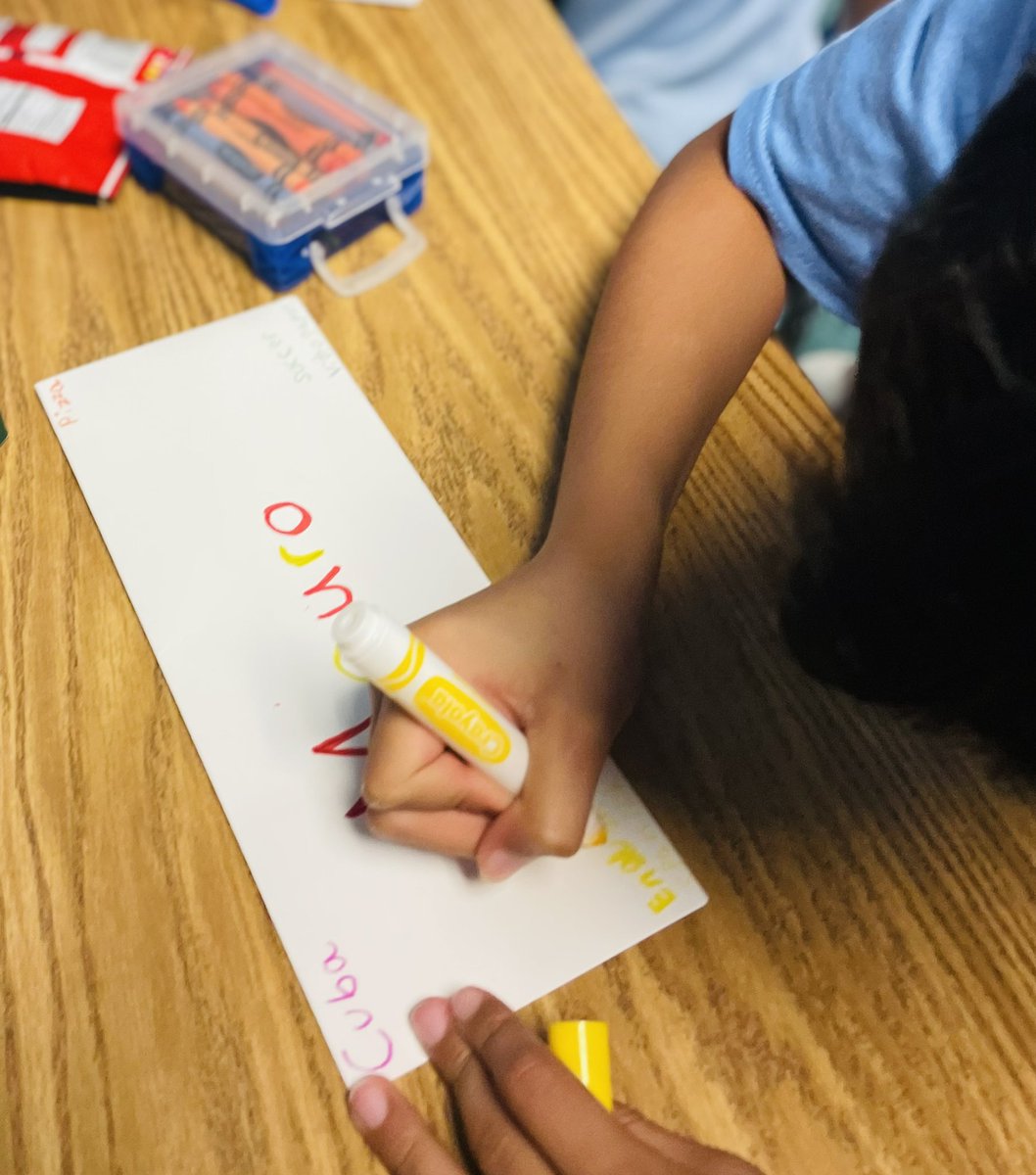 MrsSMendozaCPE's tweet photo. Working on name tents today! Next time, we are sharing something about ourselves using sentence stems! #ELsCan @blackbearsroar @DrCarolSalva @emilyfranESL https://t.co/OWUGBeFwfk