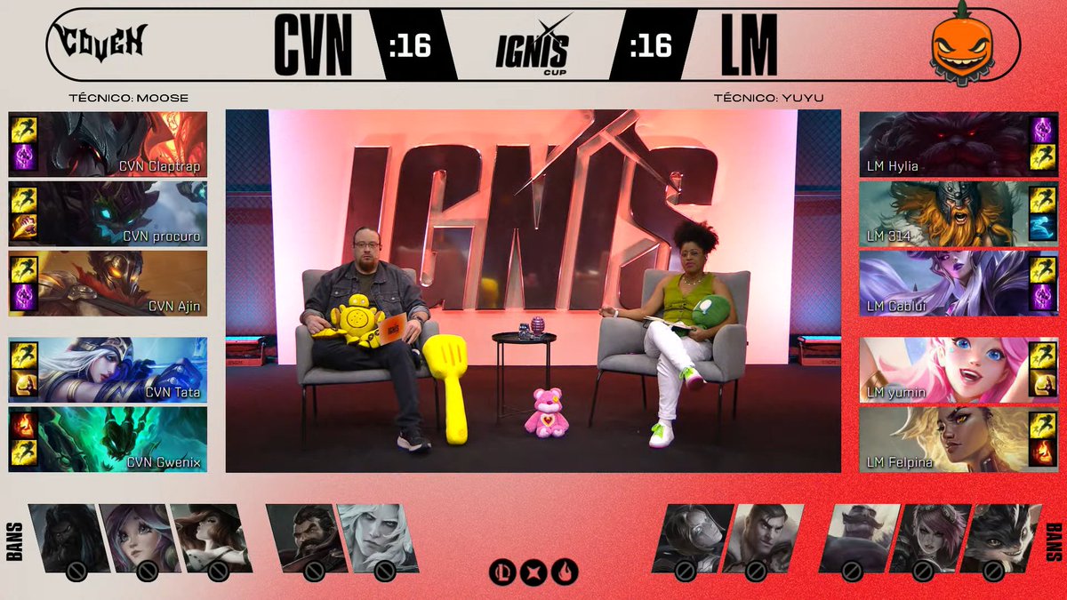 Draft definido para a primeria partida entre <a href="/ggcoven_/">✧ 𝐂𝐎𝐕𝐄𝐍 ✧ #IgnisCup #goCOVEN</a> e <a href="/LaranjaMecLos/">Laranja Mecânica 🍊⚙️</a>

Assista ao vivo 👇

📺 youtube.com/@CBLOL | twitch.tv/cblol