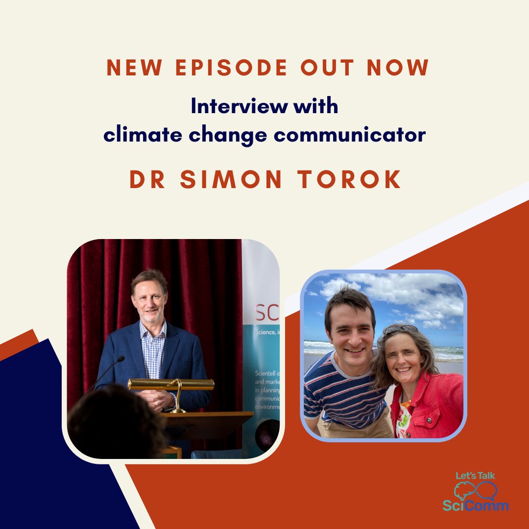LetsTalkSciComm @letstalkscicomm.bsky.social (@letstalkscicomm) on Twitter photo "Science communication isn't the icing on the cake but it's not the whole cake either. It's an essential ingredient in the cake."
Don't miss our conversation with climate change communicator, author & all-round #scicomm extraordinaire <a href="/Simon_Scientell/">Simon Torok</a>.
🎧🎧 Listen now "Science communication isn't the icing on the cake but it's not the whole cake either. It's an essential ingredient in the cake."
Don't miss our conversation with climate change communicator, author & all-round #scicomm extraordinaire <a href="/Simon_Scientell/">Simon Torok</a>.
🎧🎧 Listen now