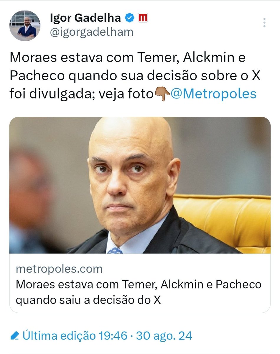 Um grande acordo nacional, com o Supremo, com tudo.