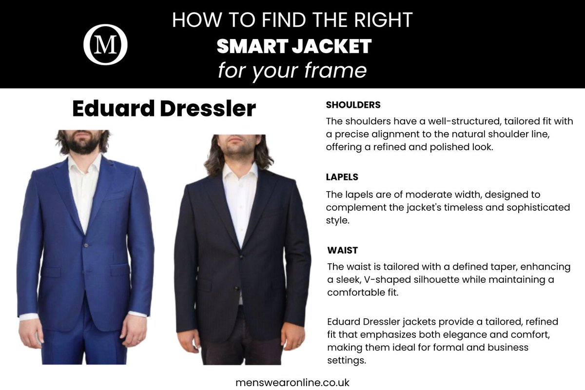 MenswearonlineU's tweet image. Discover the sophistication of Eduard Dressler smart jackets! Our guide shows you how to find a perfect fit that enhances your style with elegance and comfort. menswearonline.co.uk/find-the-right…
#Menswear #SmartJacket #EduardDressler #StyleGuide #FashionTips #TimelessElegance