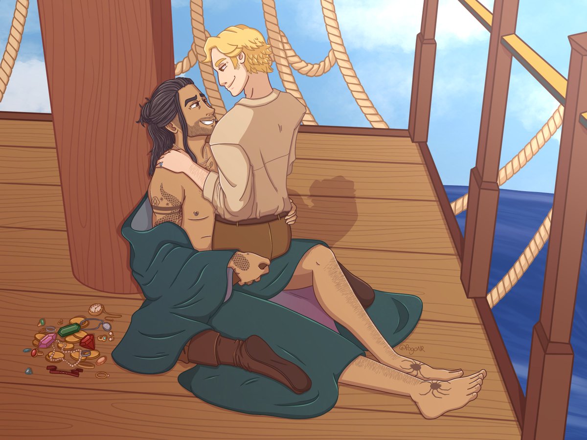 i realized i never posted the full piece, so here it is! c: god i love ofmd and gentlebeard so MUCH