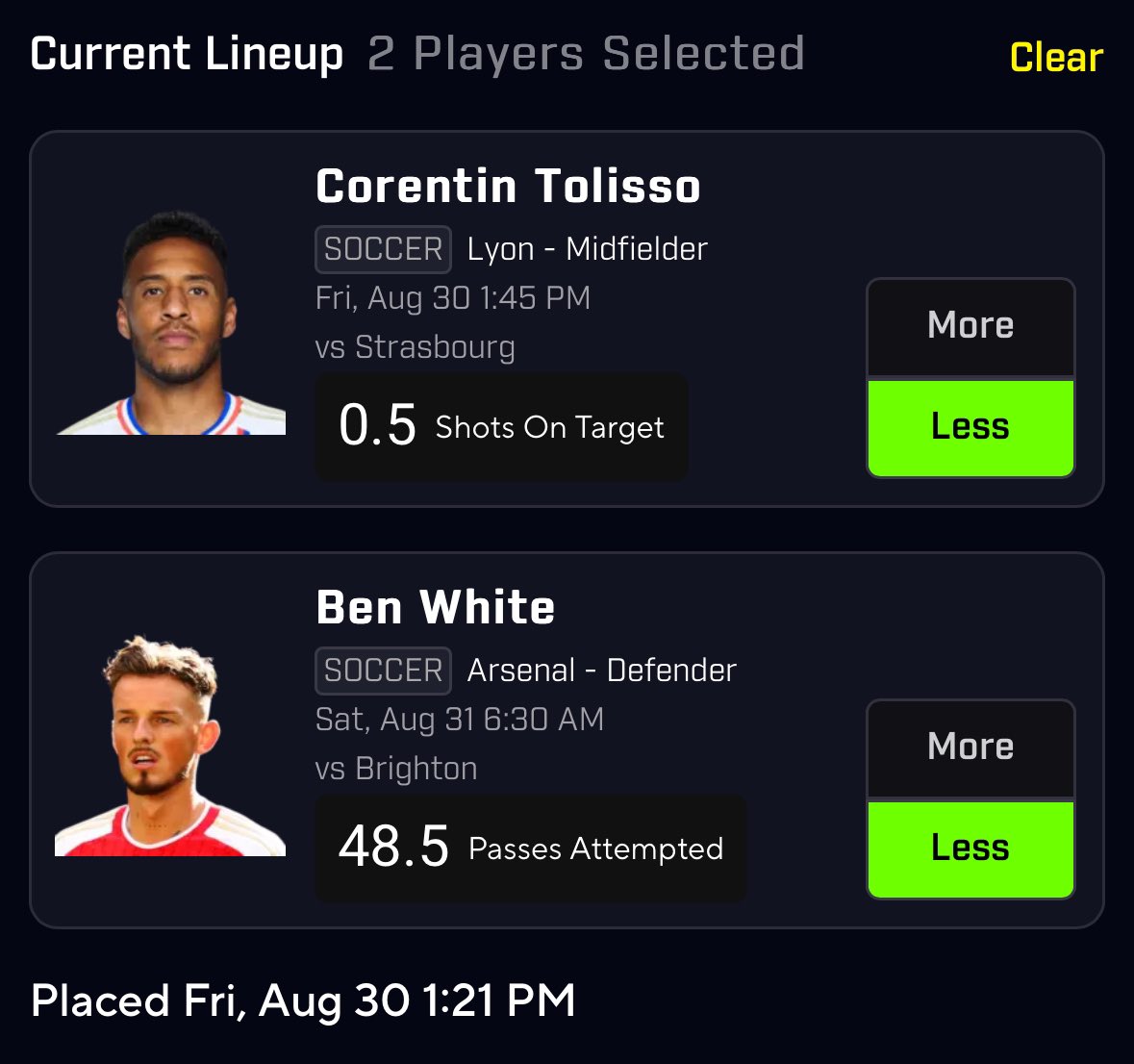 🚨HURRY BEFORE IT GETS RIPPED🚨
🚨GAME STARTING IN 10 MINUTES🚨

Tolisso u0.5 SOT is at -200 on Kambi ⚽️

#GamblingsTwitter #PrizePicks #Ligue1 #sportsbettingtwitter