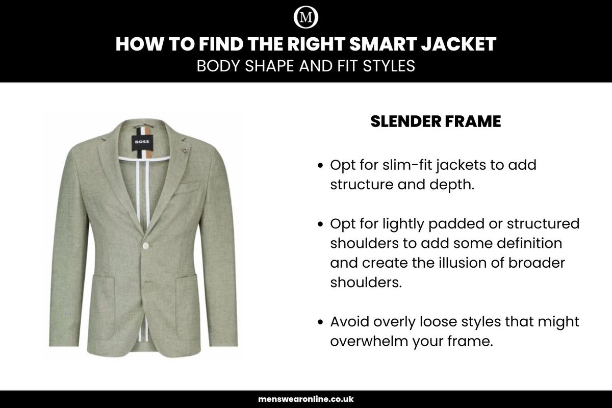 MenswearonlineU's tweet image. Achieve a sleek, structured look for a slender frame with our guide on smart jackets. Find the perfect fit with slim cuts and defined shoulders! menswearonline.co.uk/find-the-right…
#Menswear #SmartJacket #SlenderFrame #StyleGuide #FashionTips #TailoredFit