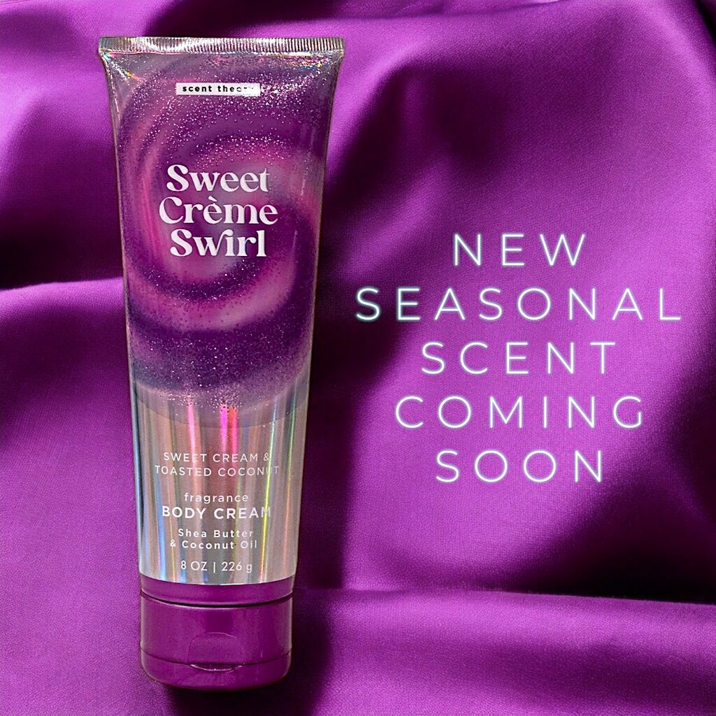 🥁 Join us in welcoming Sweet Cream Swirl body cream to the Scent Theory Family 🥁

This cozy blend envelops you in creamy sweetness, with hints of toasted coconut and caramel swirl, creating the ideal winter indulgence.