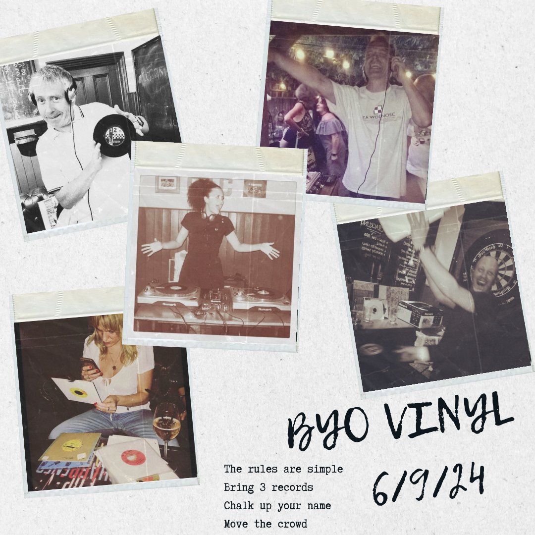 Friday night sees the return of BYO Vinyl, pick out your best records &amp; kick off the weekend with one of the best Friday nights around.

If you’ve never been before this it how it works. Easy as 1,2,3

1. Bring 3 records
2. Chalk up your name 
3. Move the crowd!

That’s it.