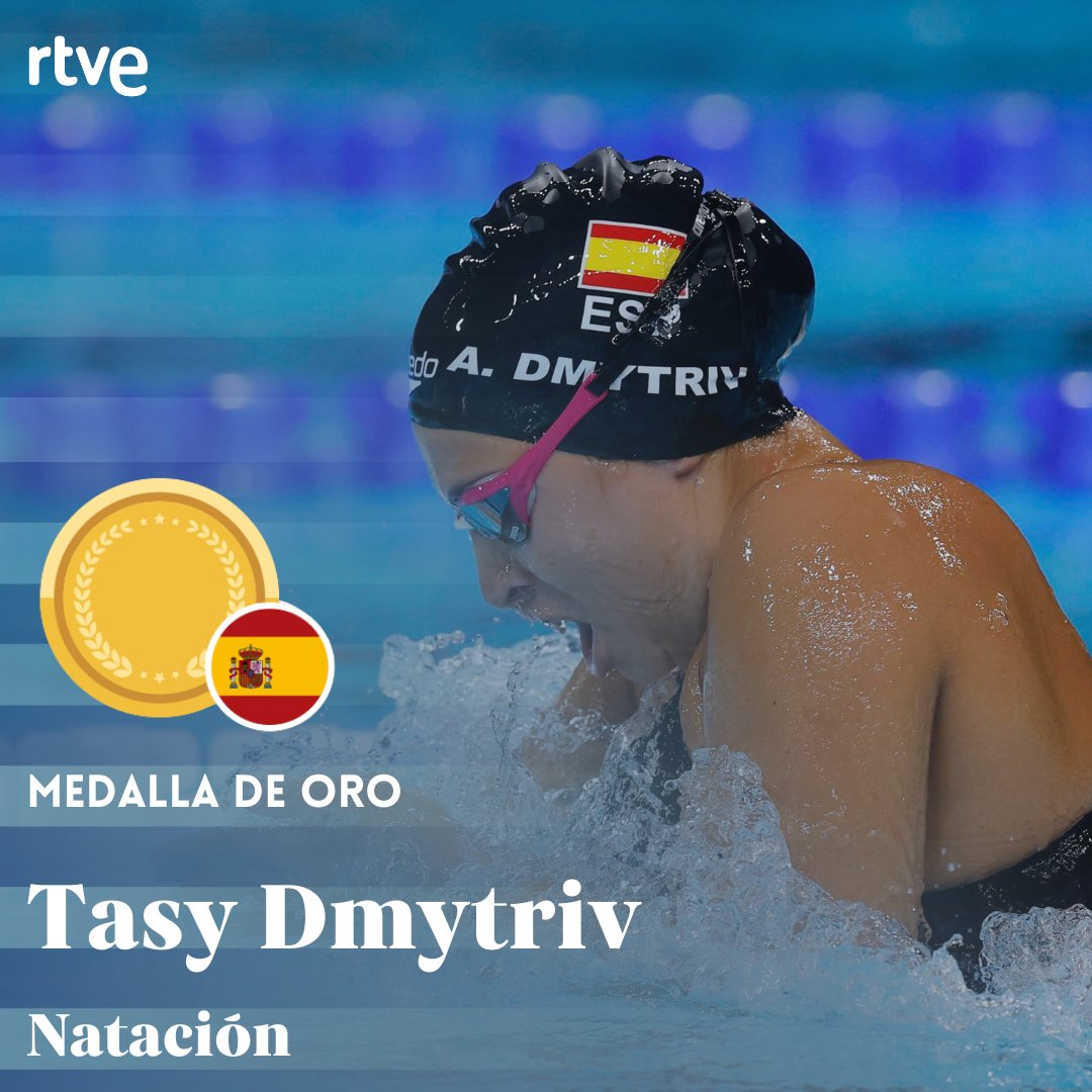 🌟 16 añitos y ya está haciendo historia.

¡Tasy Dmytriv da a España su primera medalla de oro en los Juegos Paralímpicos de #Paris2024! 

La almeriense se ha proclamado campeona en los 100 metros braza S8. #ParisRTVE30A
