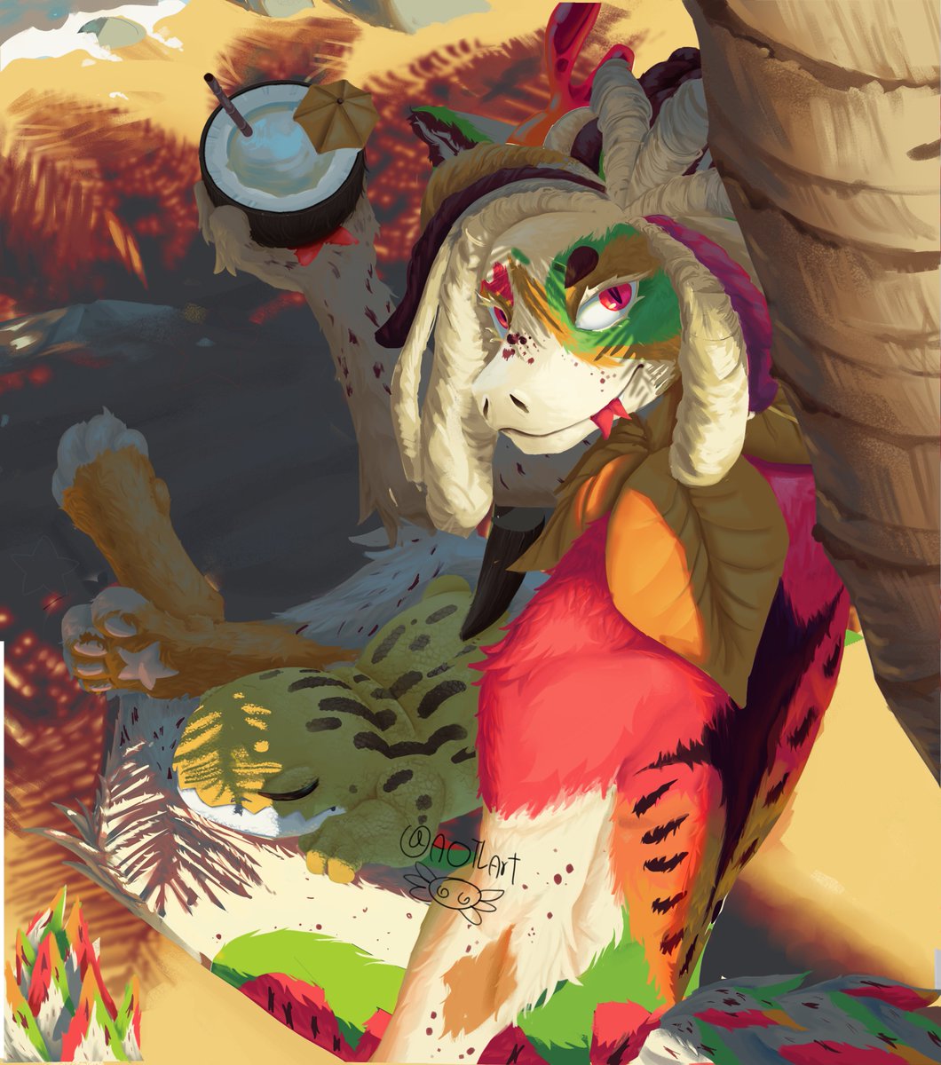 aotlart's tweet photo. FIJI!!!! IT WAS SO FUN DRAWING @montesmithart CHARACTER!! 
#furryfandom https://t.co/FAJNTYgOJk