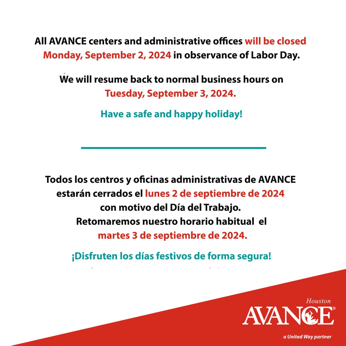 #Closurenotice #HappyLaborDayWeekend