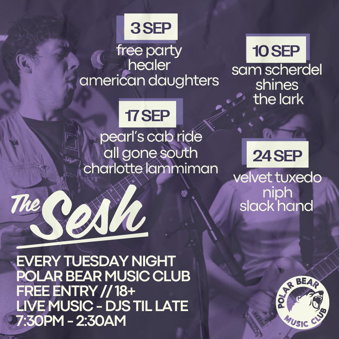 Hey everyone! We're going to be playing The Sesh in Hull next week. It's free entry too xx