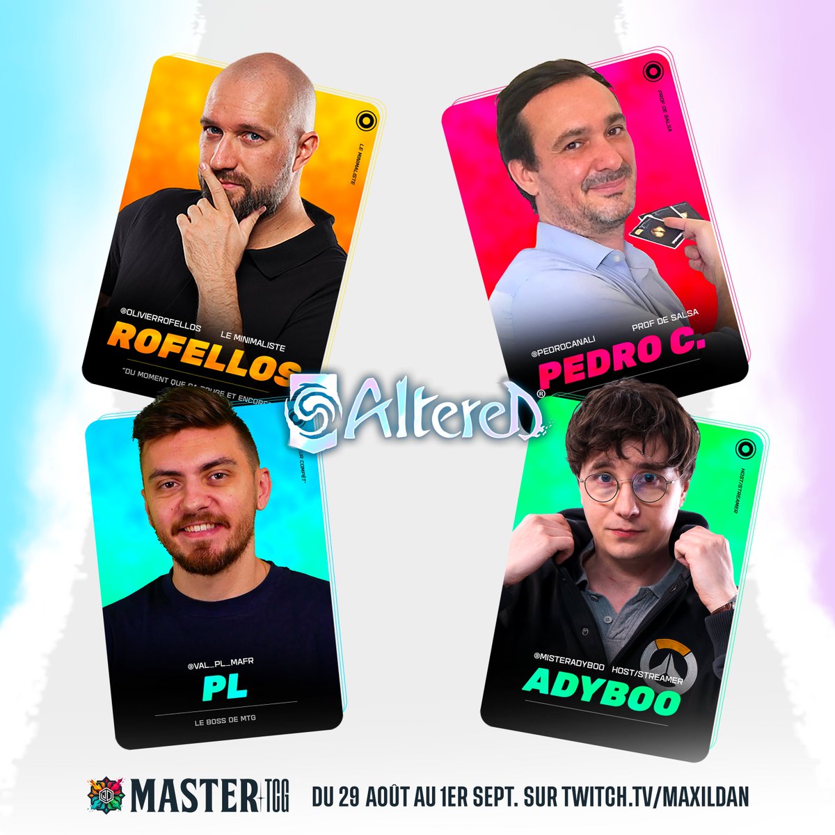Le Master TCG continue et ce soir c'est tournoi Altered !
twitch.tv/maxildan