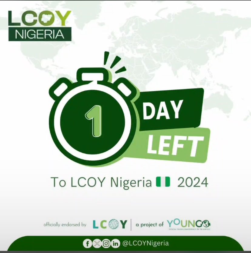 Eric Andrew (@ericofthenorth_) on Twitter photo Join us tomorrow in Bauchi and online for Local Conference of Youth (<a href="/lcoynigeria/">LCOY Nigeria</a> ) 2024!
We're setting the stage for young people to develop climate action solutions for their communities.
I’ll be speaking on the session: Building Bridges: Collaboration for Climate Action Join us tomorrow in Bauchi and online for Local Conference of Youth (<a href="/lcoynigeria/">LCOY Nigeria</a> ) 2024!
We're setting the stage for young people to develop climate action solutions for their communities.
I’ll be speaking on the session: Building Bridges: Collaboration for Climate Action