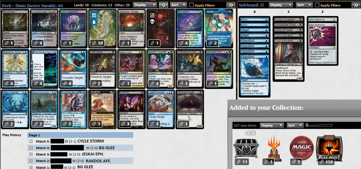 2#🏆 - Second trophy with UB Faeries, tnks <a href="/samubarff/">Samuel (barff)</a> for the glorious list.
<a href="/fireshoes/">Robert Taylor🔥</a> <a href="/PauperDecklists/">Pauper 5.0</a>