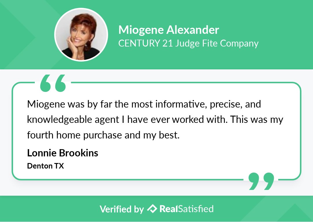 RealtorMiogene's tweet image. I’m truly honored by this, and smiling from ear to ear. realsatisfied.com/Miogene-Alexan… via @realsatisfied