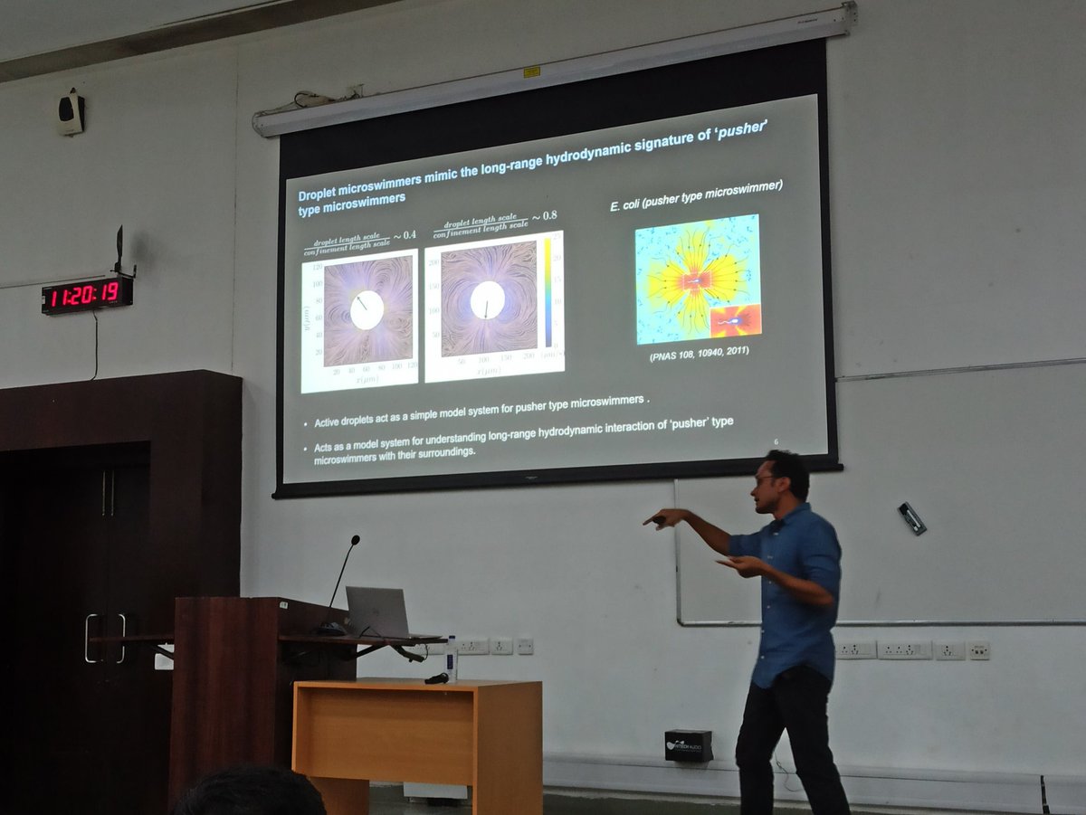 LSLM_IITGn's tweet image. Delighted to host Dr. Ranabir Dey from @IITHyderabad for an insightful seminar on how inanimate active matter mimics the adaptive motility of biological microswimmers. The engaging discussions that followed were quite stimulating - exciting times ahead for active matter research!