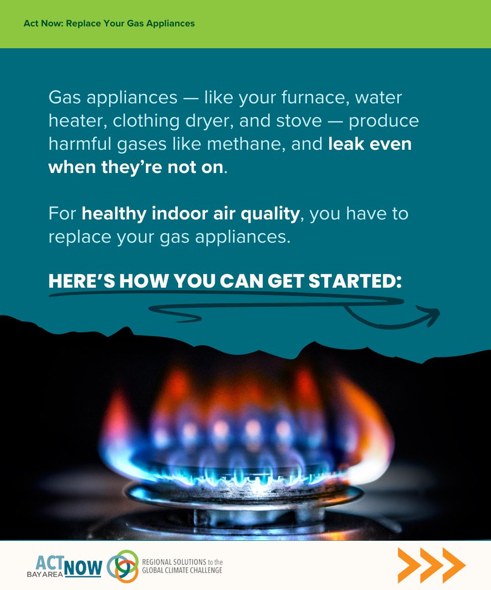 ActNowBayArea's tweet image. Get inspired to make the switch!

Electrifying your gas appliances improves indoor air quality, safety, and energy efficiency. That means you can breathe cleaner air, save money &amp;amp; enjoy peace of mind 😌

Get started: actnowbayarea.org/energy-and-bui…

#electrification #bayarea #switchison