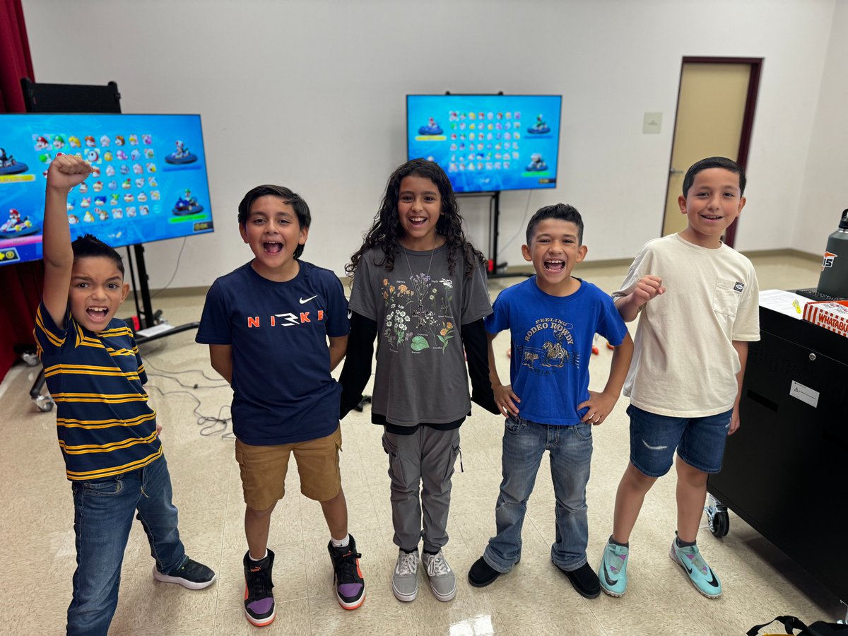Today in Aztecland students played Mario Kart 8 during their lunches for Perfect Attendance and Zero Tardies.  Great Job!#THEDISTRICT, #YSLETAISD,#AZTECSTRONG
