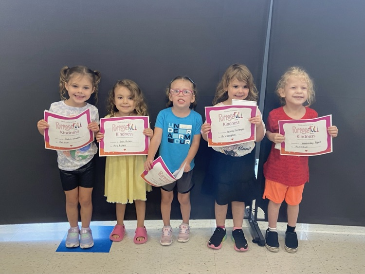 Check out our students who earned an award for showing kindness, our Character Strong word of the month!