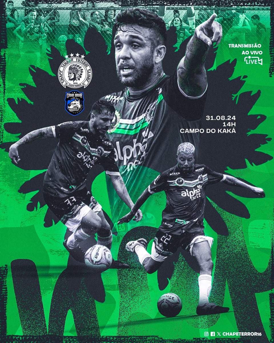 FOCO NA MISSÃO💚🦇

Com a classificação garantida, a Chape vai encarar o Caixa Baixa, às 14h, no campo do Kaká - Penha, na última rodada da primeira fase da Liga Prime Série A.

VAMO VAMO CHAPE👊🏻💚🦇

📱TRANSMISSÃO AO VIVO NO NOSSO INSTAGRAM📱
👉🏻 instagram.com/chapeterror16?…👈🏻