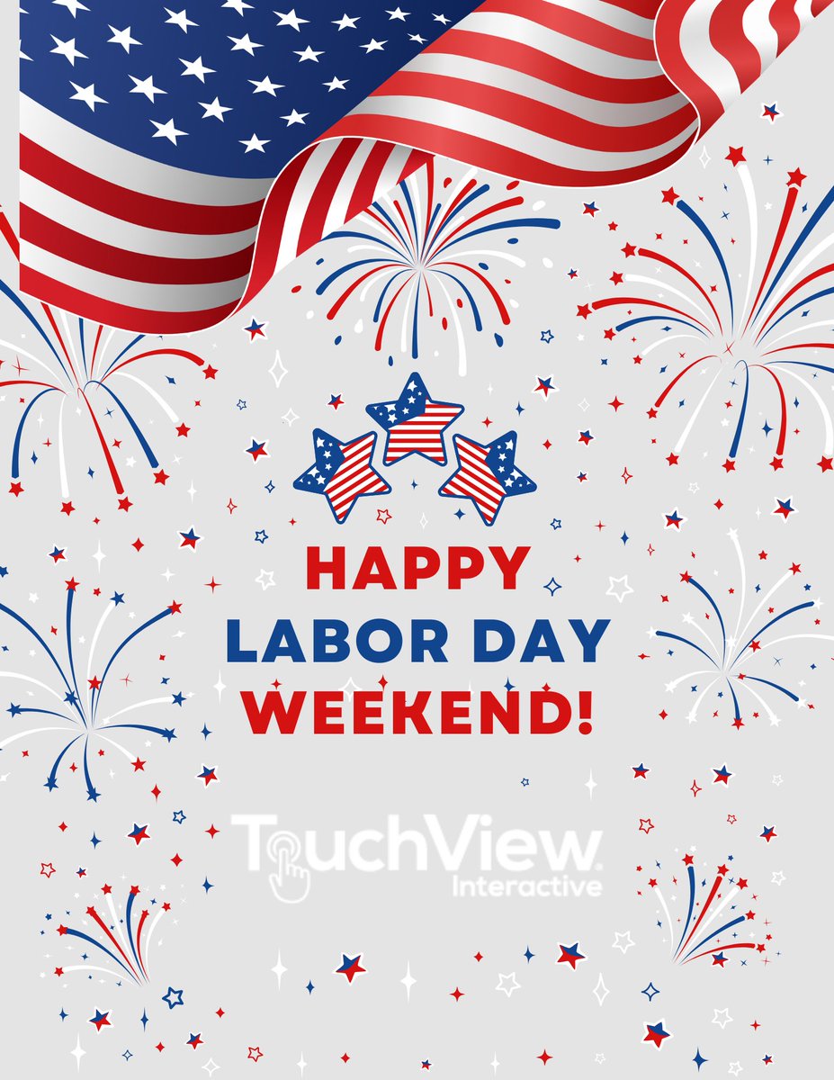 🇺🇸 Happy Labor Day from TouchView Interactive! 🇺🇸

As we celebrate Labor Day this long weekend, we recognize the dedication and passion of workers everywhere. Your hard work builds our communities, drives innovation, and shapes our future. Today, we salute you! #LaborDay