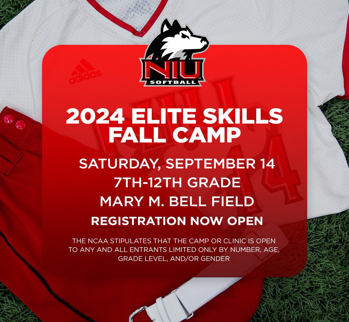 Campers! Come join the NIU Huskies in our Fall Elite Skills Camp. 🐾❤️

niusoftballcamps.totalcamps.com/About%20Us