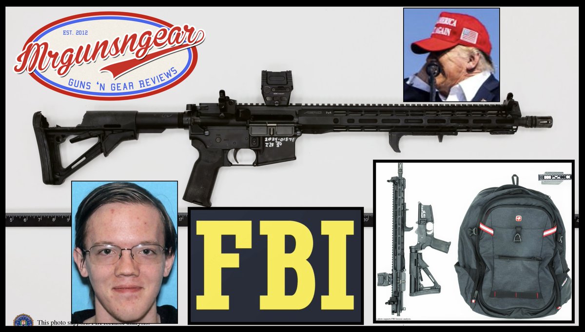 Mrgunsngear's tweet photo. Full break down &amp; analysis of Thomas Crook's AR15 (and accessories) that he used to shoot President Trump is live on my Youtube &amp; Rumble channels 👀

#trump #ButlerFarms #AR15 #TrumpAssassinationAttempt #history https://t.co/f1W0wmKCcg