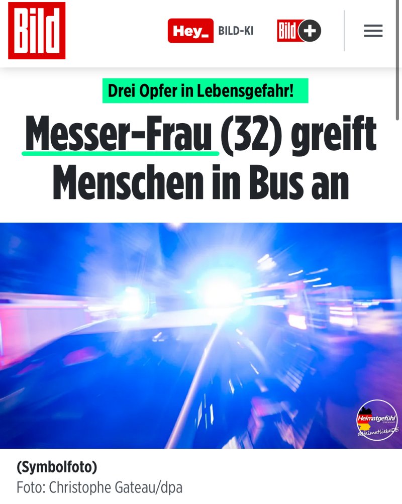 Eilmeldung! 

Wieder Messerangriff. Diesmal in Siegen! 
Drei Menschen schweben in Lebensgefahr.