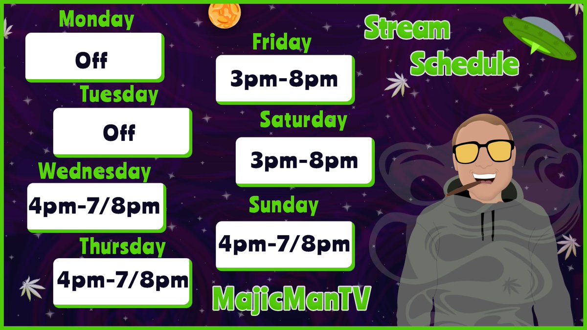 We are going live at 3pm! 
Kick.com/MaJicMan