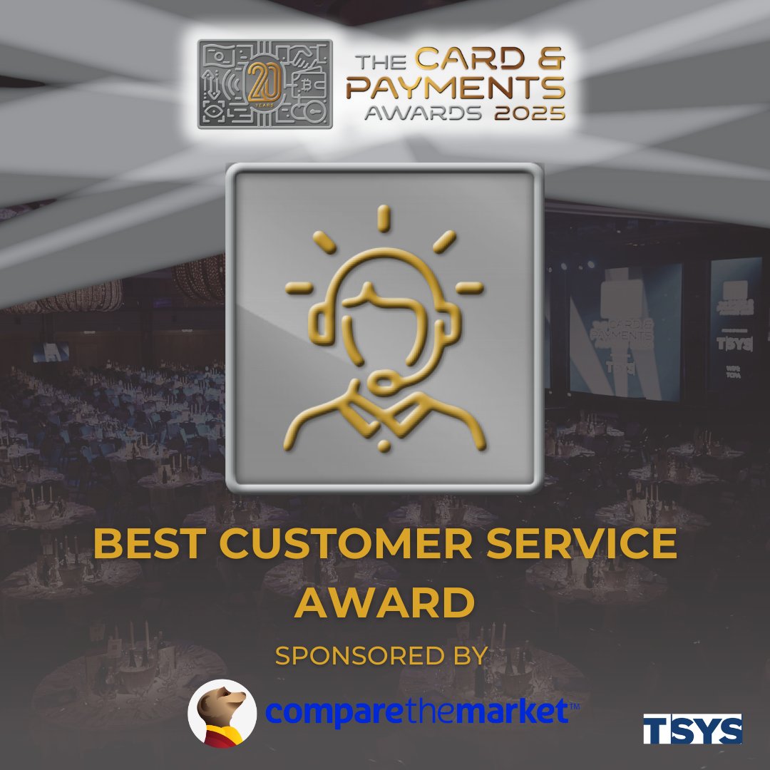 The Card & Payments Awards (@tcpawards) on Twitter photo 🌟 Shine with the Best Customer Service Award! 🌟 Sponsored by @CompareTheMarket, The Card & Payments Awards 2025 invites card issuers, brands, and payment providers to showcase outstanding customer service. Submit your entry now! 👉 cardandpaymentsawards.com/thecardandpaym… 🌟 Shine with the Best Customer Service Award! 🌟 Sponsored by @CompareTheMarket, The Card & Payments Awards 2025 invites card issuers, brands, and payment providers to showcase outstanding customer service. Submit your entry now! 👉 cardandpaymentsawards.com/thecardandpaym…