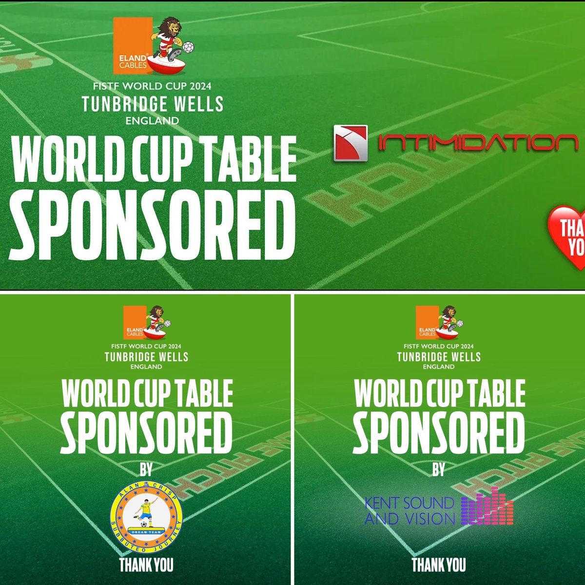 Thank you to our new Table Sponsors...
Audio Intimidation
Alan Crisp Subbuteo Journey
Kent Sound and Vision

To get find out more about the above sponsors and to fin out details how you can sponsor a table. Head to englishsubbuteoassociation.com/world-cup-tabl… #Subbuteo #tunbridgewells