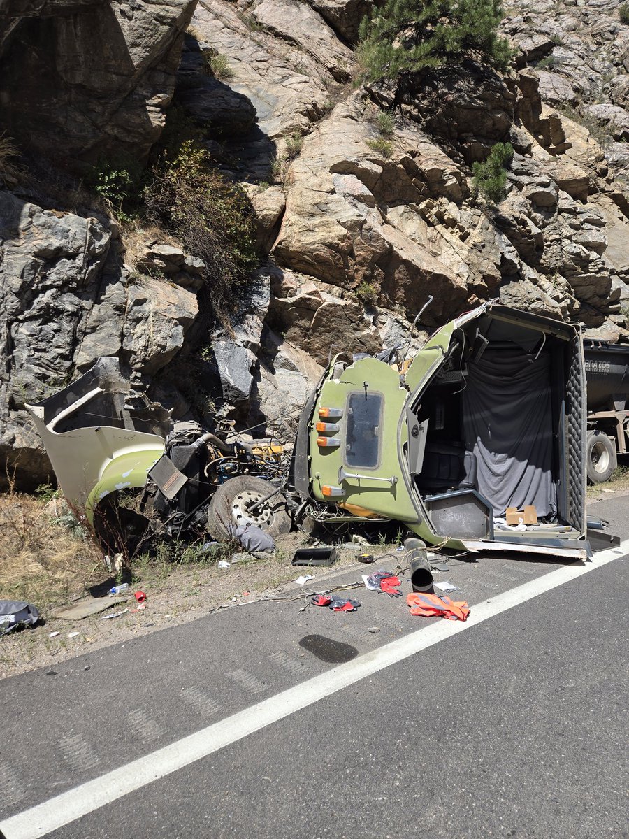 CSP Gaming (@csp_gaming) on Twitter photo CRASH
US 6 - Clear Creek Canyon is closed due to a crash involving a commercial motor vehicle.
<a href="/CSP_Gaming/">CSP Gaming</a> and <a href="/GoldenCOFire/">Golden Fire</a> are working the scene.
Unknown ETA to open the road. A large tow truck is on the way to the scene to remove the wrecked CMV. CRASH
US 6 - Clear Creek Canyon is closed due to a crash involving a commercial motor vehicle.
<a href="/CSP_Gaming/">CSP Gaming</a> and <a href="/GoldenCOFire/">Golden Fire</a> are working the scene.
Unknown ETA to open the road. A large tow truck is on the way to the scene to remove the wrecked CMV.