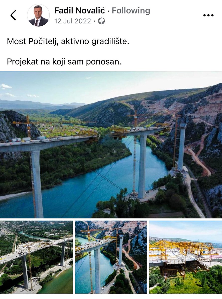 Da ostane zapisano!!!!

Dvije godine i dva mjeseca poslije ove objave, most će otvarati Andrej Plenković, a Fadila Novalića su strpali u zatvor.

Šizofreno! Federacija je i zvanično kolonija, a Trojkaši, dobri dečki, poslužili su svojoj svrsi.