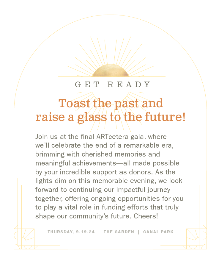Get ready for the ARTcetera Finale! It's going to be a fabulous evening as we reflect on the past and build excitement for the future. Get your tickets today: ARTceteraFinale.givesmart.com

We can't wait to see you!

#ARTcetera #thefinale #MillerDwanFoundation #mentalhealth