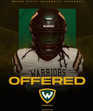Extremely blessed to say I have received an offer from Wayne State University!
Thank you <a href="/CoachDeMasi/">Russell DeMasi</a> for this amazing opportunity!
<a href="/MSSailorFball/">MSHSailor🏈🇺🇸⚓️</a>