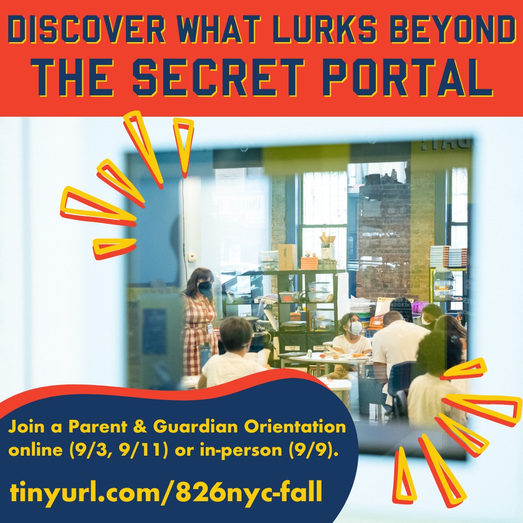 A secret lair, a hero's hideout, a cave of creativity...or all of the above! Find out for yourself at an upcoming Parent &amp; Guardian Orientation, where we'll reveal the endless possibilities your young writer can explore this school year. RSVP at tinyurl.com/826nyc-fall.