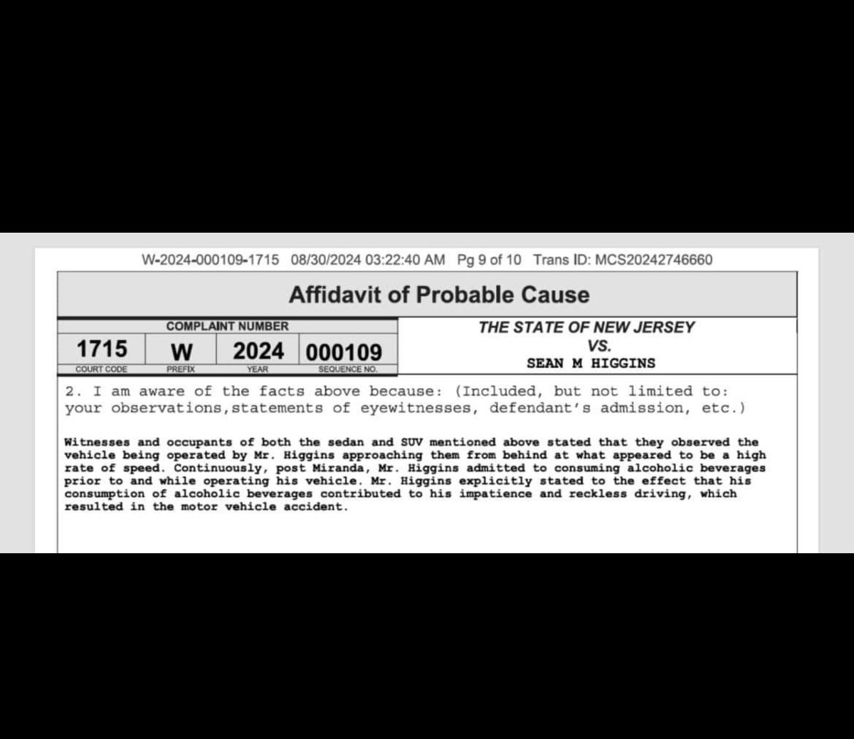 This man is a fucking murderer. 

A woman lost her two brothers the night before her wedding because you wanted to drink and drive. 

An NHL franchise lost their star player because you wanted to drink and drive. 

I hope you fuckin rot in prison Sean Higgins. 

#JohnnyGaudreau