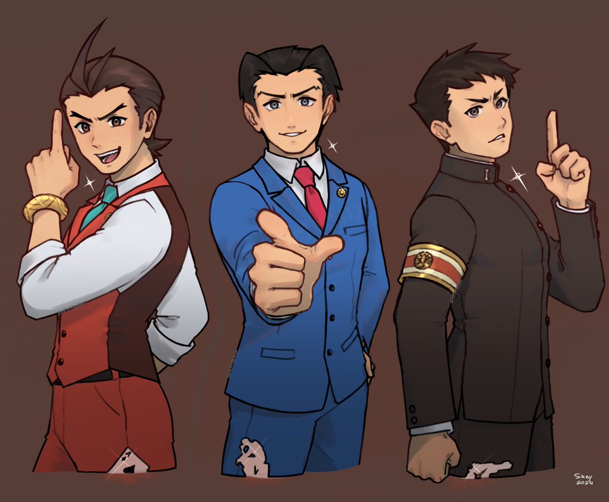 Skeymenix's tweet photo. Trio of the defense !
Apollo Phoenix Ryunosuke
#AceAttorney https://t.co/7aJ6SyczPD
