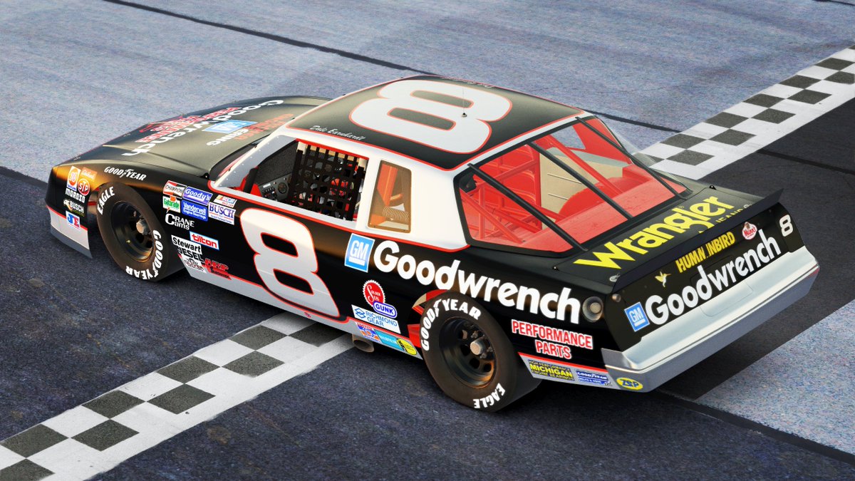 Since NASCAR is at Darlington this week I made this. It was a lot of fun, and tedious, making this for the '87 Monte Carlo. Got it as close as I could to the real thing. Dale Sr's '77 Chevy Nova. Enjoy!!
tradingpaints.com/showroom/view/…
<a href="/DirtyMoMedia/">Dirty Mo Media</a> @NASCAR_Xfinity <a href="/DaleJr/">Dale Earnhardt Jr.</a> <a href="/iRacing/">iRacing</a>