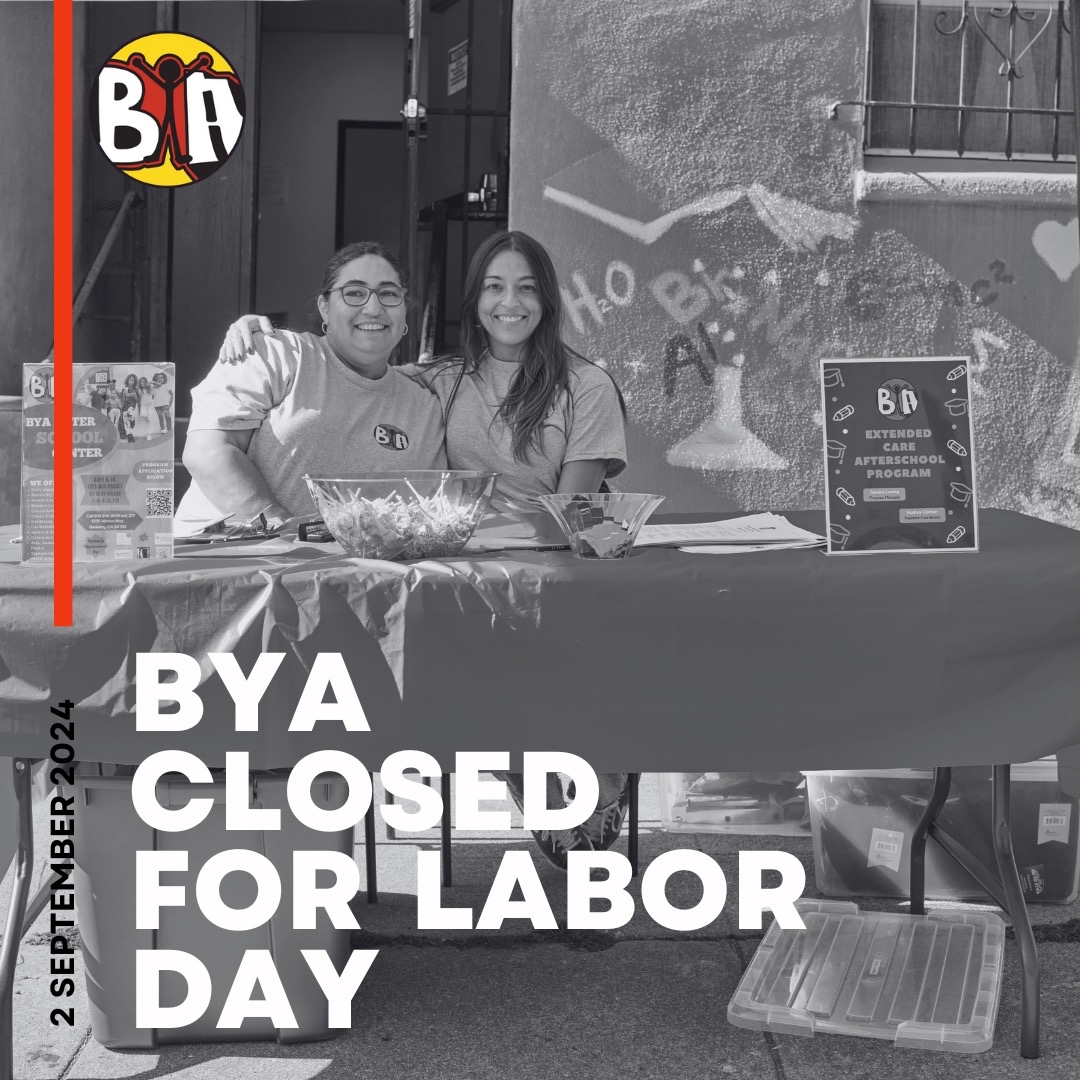 BYAmedia's tweet photo. ✨ A friendly reminder that BYA will be closed on Monday, 9/2/2024 for Labor Day ✨ have a safe and fun weekend! See you Tuesday 🌻 https://t.co/IHEwtWWWsW