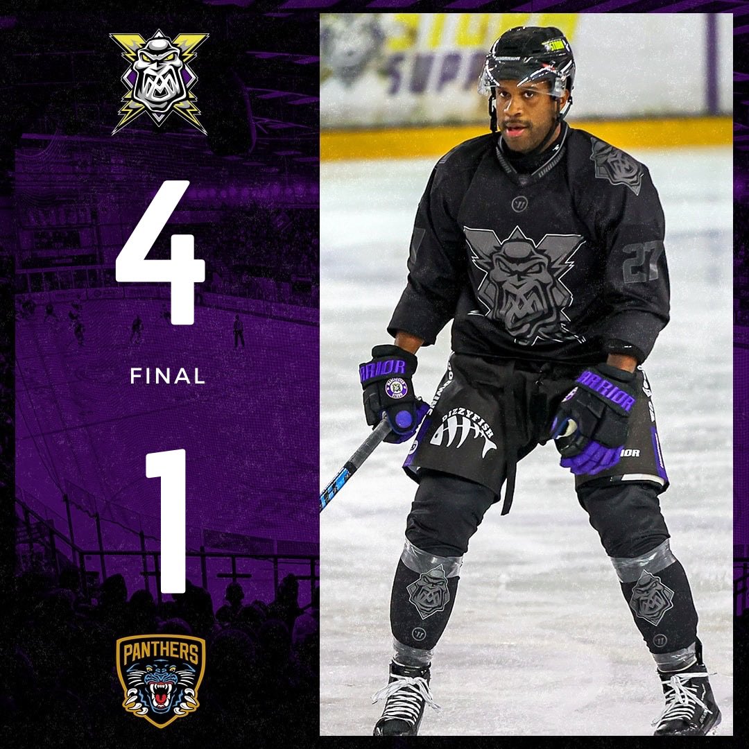 Mcr_Storm's tweet photo. An exciting preseason game throughout. Storm take the win tonight against @PanthersIHC. ⛈️🐱 https://t.co/PorR4h51RB