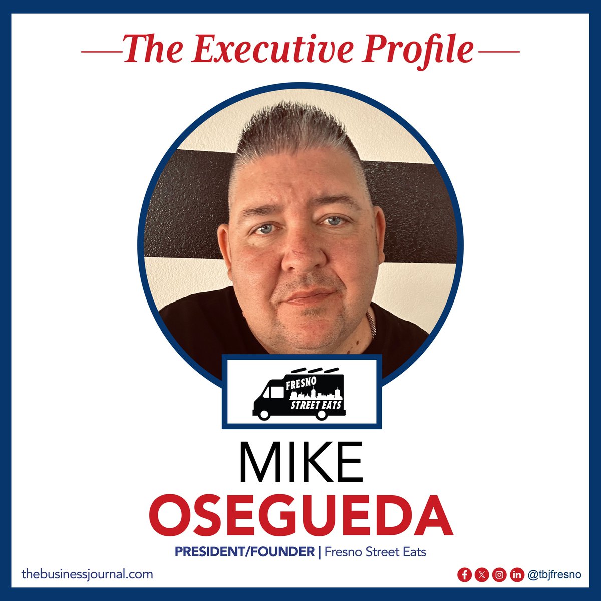 TBJFresno's tweet image. Meet Mike Osegueda, founder of Fresno Street Eats! Click the link in our bio to read all about Mike &quot;Oz&quot; Osegueda in this week&apos;s issue of The Business Journal. 🔗 

buff.ly/3XnD3uB 

#mike #osegueda #executiveprofile #fresno #food #vendors #events #catering #community