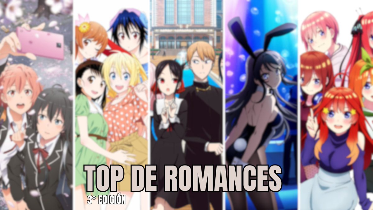 🔸 TOP OBRAS DE ROMANCES 🔸

Junto a 42 mutuals, calificamos +100 anime/mangas de romance y este fue el resultado. 

❤️ + 🔄 se agradecen mucho!