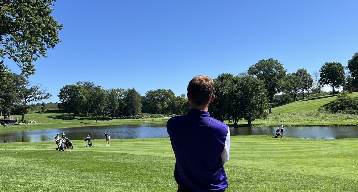 TylerHajek22's tweet photo. Fall sports for the @CrownPolars are back in action. What a gorgeous day to watch @PolarsGolf led by @Coach_Kandt520! https://t.co/V2YLH5kCw0