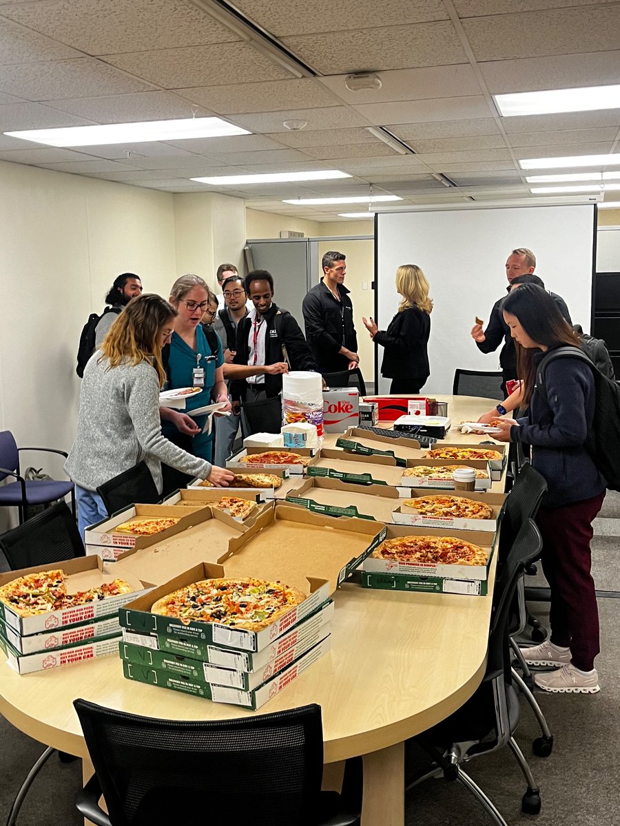 Kicking off the long weekend with a pizza party sponsored by the YDR Wellness Committee! 🍕☀️ Thank you to the YDR residents, fellows, and faculty who joined!