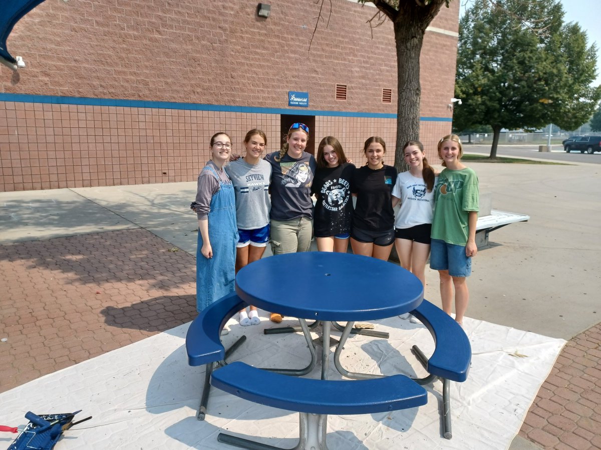 Look at the before and after of the work being done on our patio.
Great job Theater Hawks!