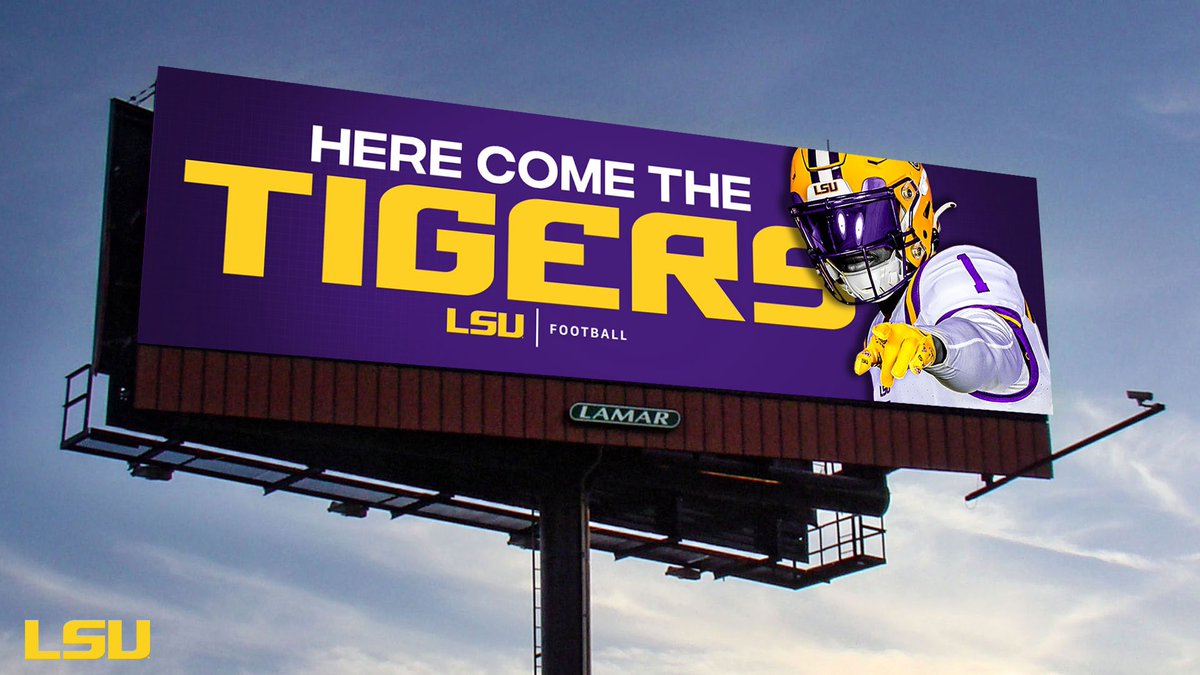 LSUfootball's tweet image. 50 billboard locations across the Las Vegas Strip

Here Come The Tigers