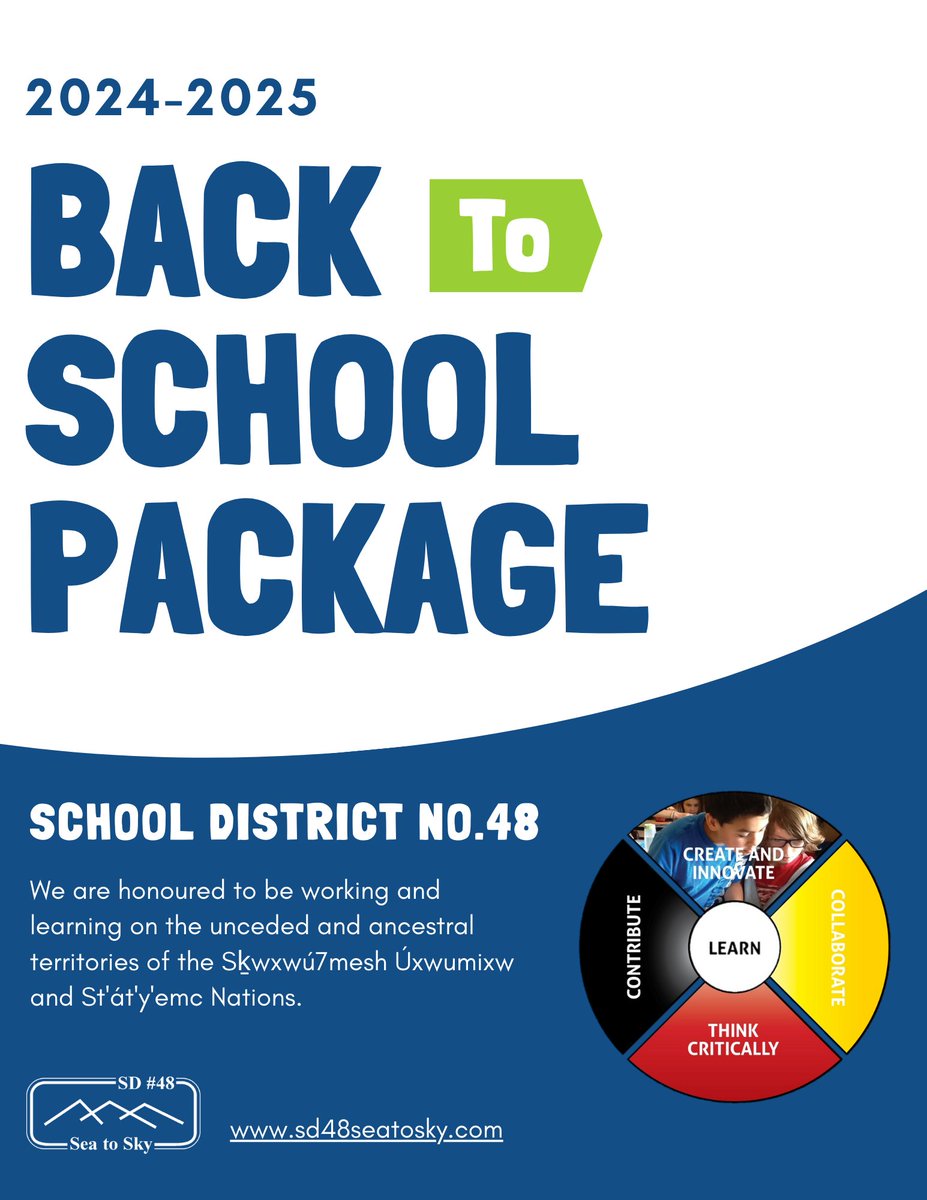 The Sea to Sky School District is excited to welcome all students back to school on September 3, 2024! Check out the Back to School Package for important info about the upcoming school year. #BacktoSchool 
 scho.ca/n849096